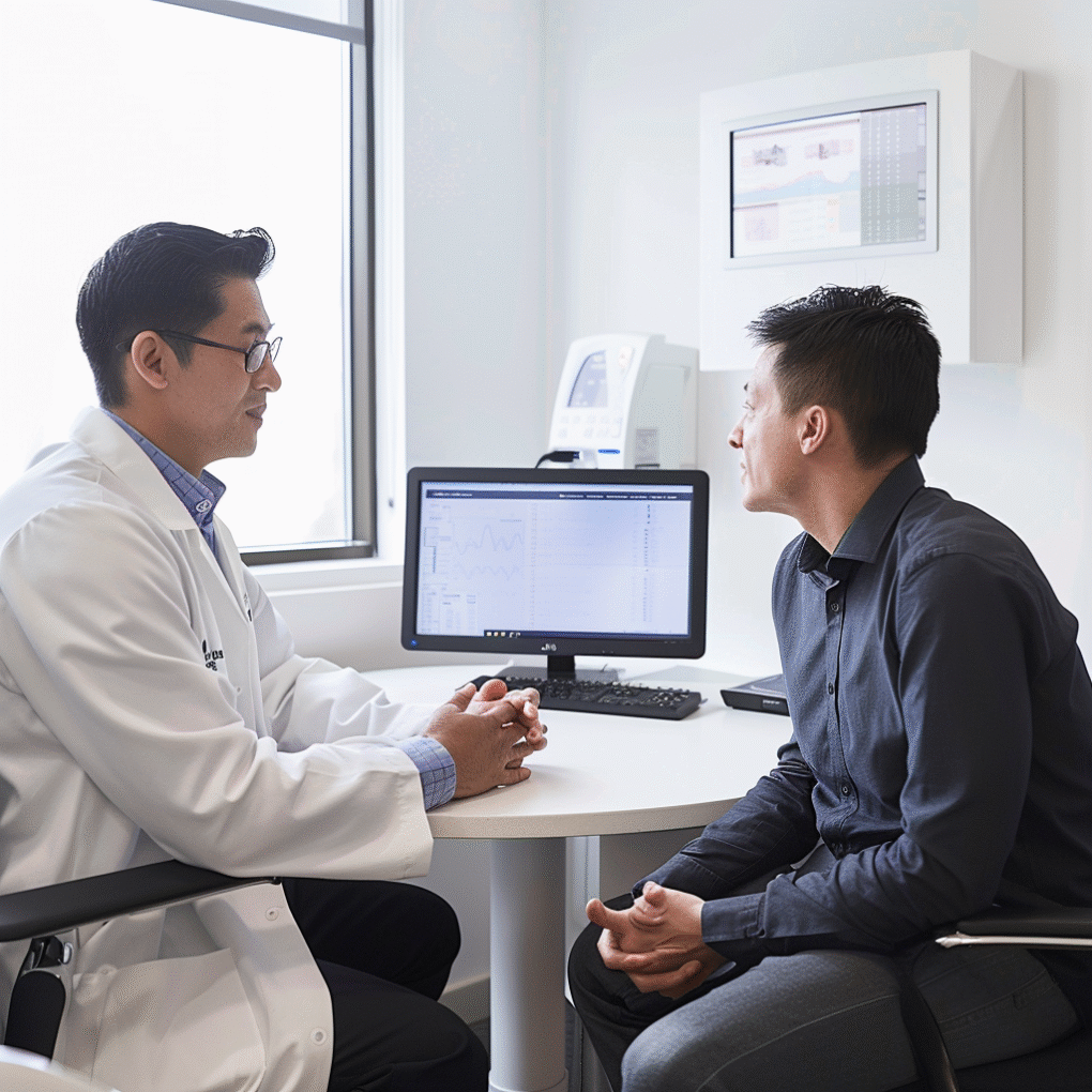 Doctor consultation room round table layout
