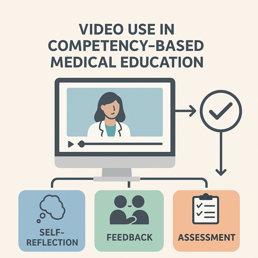 Flow diagram of Competency-based medical education using video at each stage