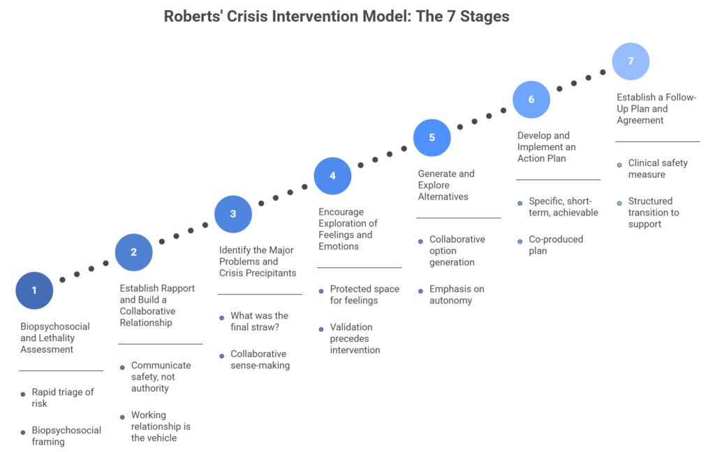 Roberts' Crisis Intervention Model: The 7 Stages